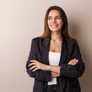 Business Lady With Pearly Whites & Confidence 