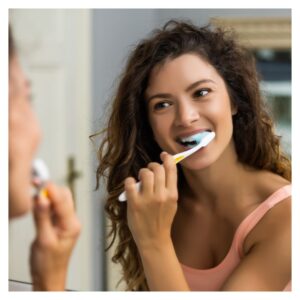 brushing teeth